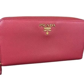 Prada Prada Wallet 1Ml506 Pink Saffiano Leather