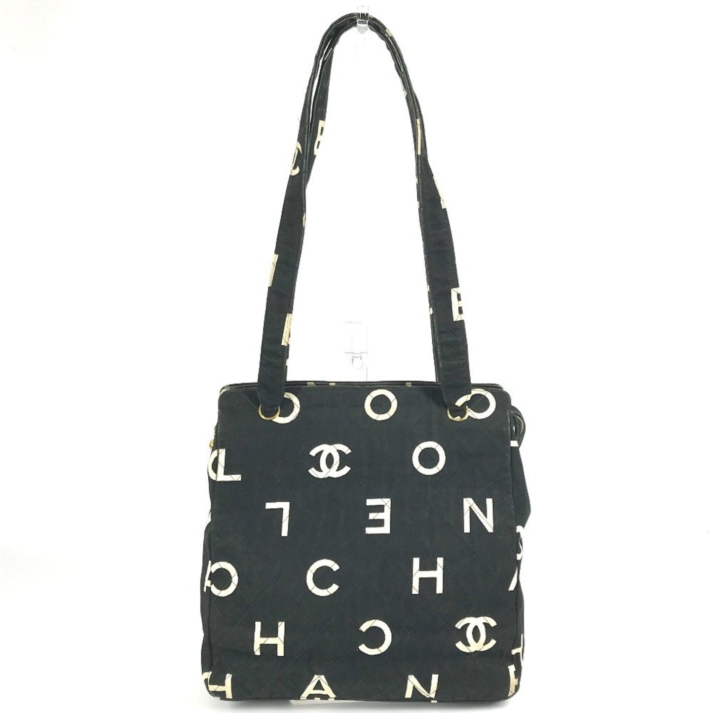 Chanel Chanel Logo All-Over Print Tote Bag