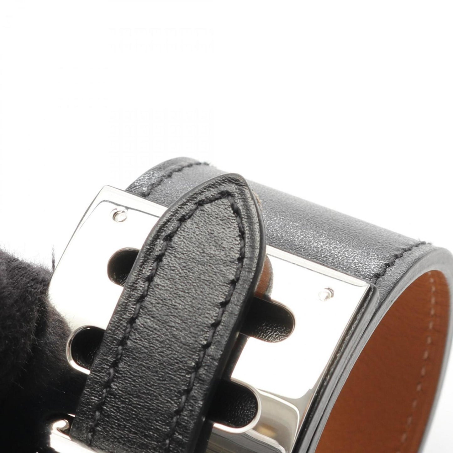 Hermes Hermes Intense Bangle Leather Stainless Steel