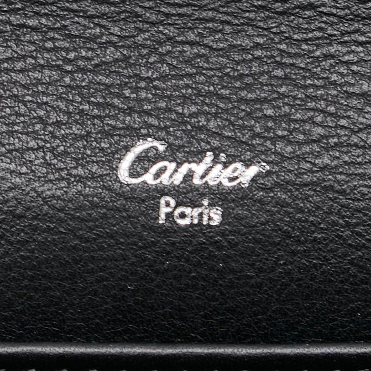 Cartier Happy Birthday Long Wallet Black Enamel