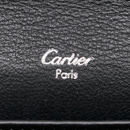 Cartier Happy Birthday Long Wallet Black Enamel