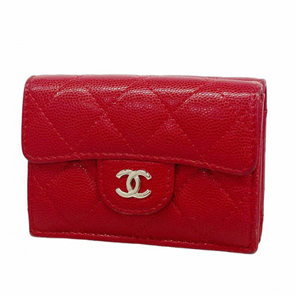 Chanel Matelasse Caviar Leather Tri-Fold Wallet