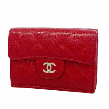 Chanel Matelasse Caviar Leather Tri-Fold Wallet