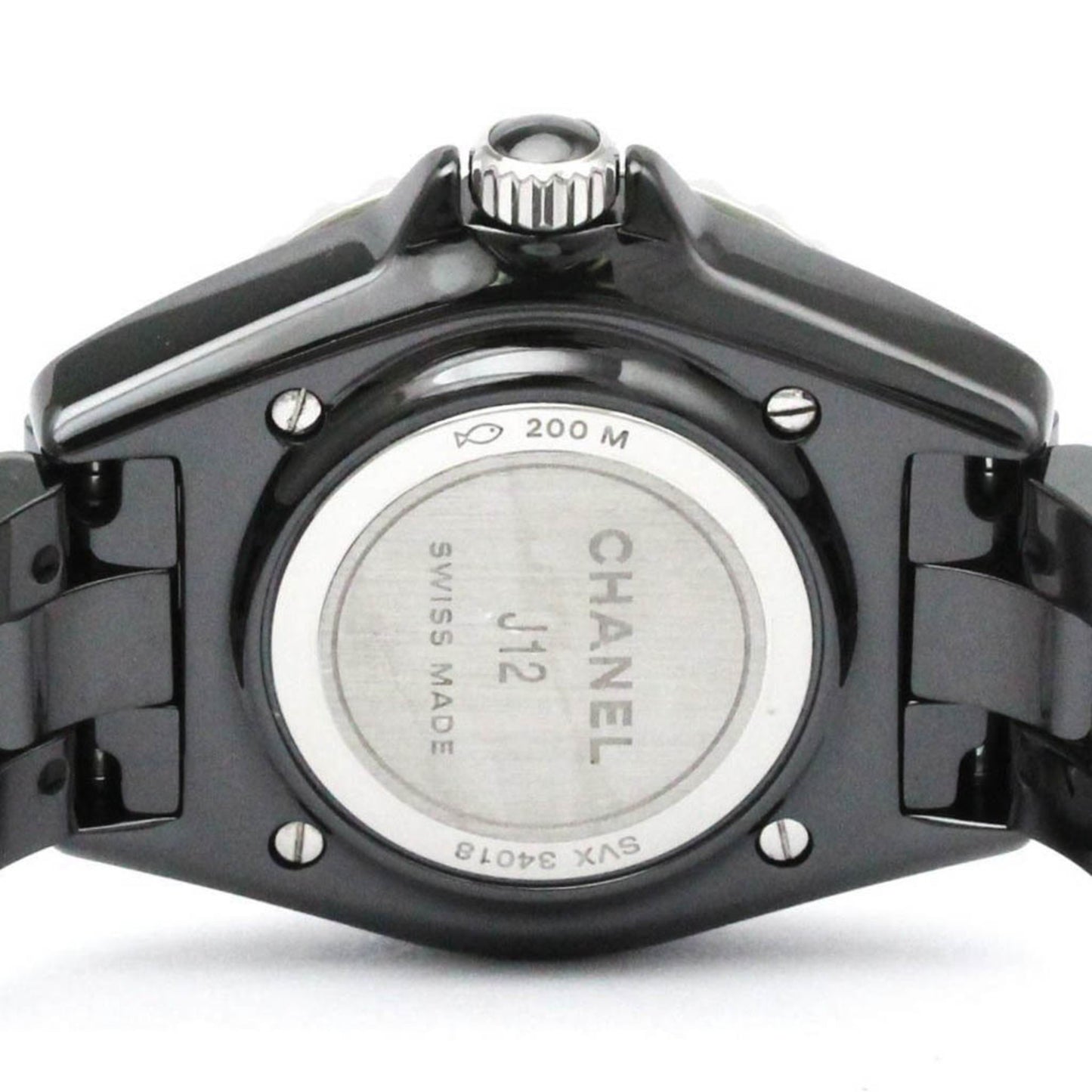 Chanel J12 Phantom Ceramic Quartz Watch H6346 Polished