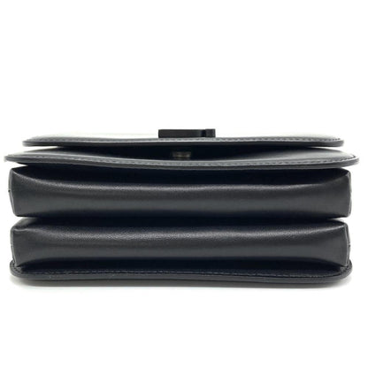 Balenciaga B Shoulder Bag Leather 592898 Black