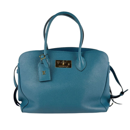 Louis Vuitton Mila Mm Leather Shoulder Bag In Green Blue And Gold