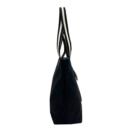 Bally Tote Bag Canvas Leather 2-Way Shoulder Handbag Black