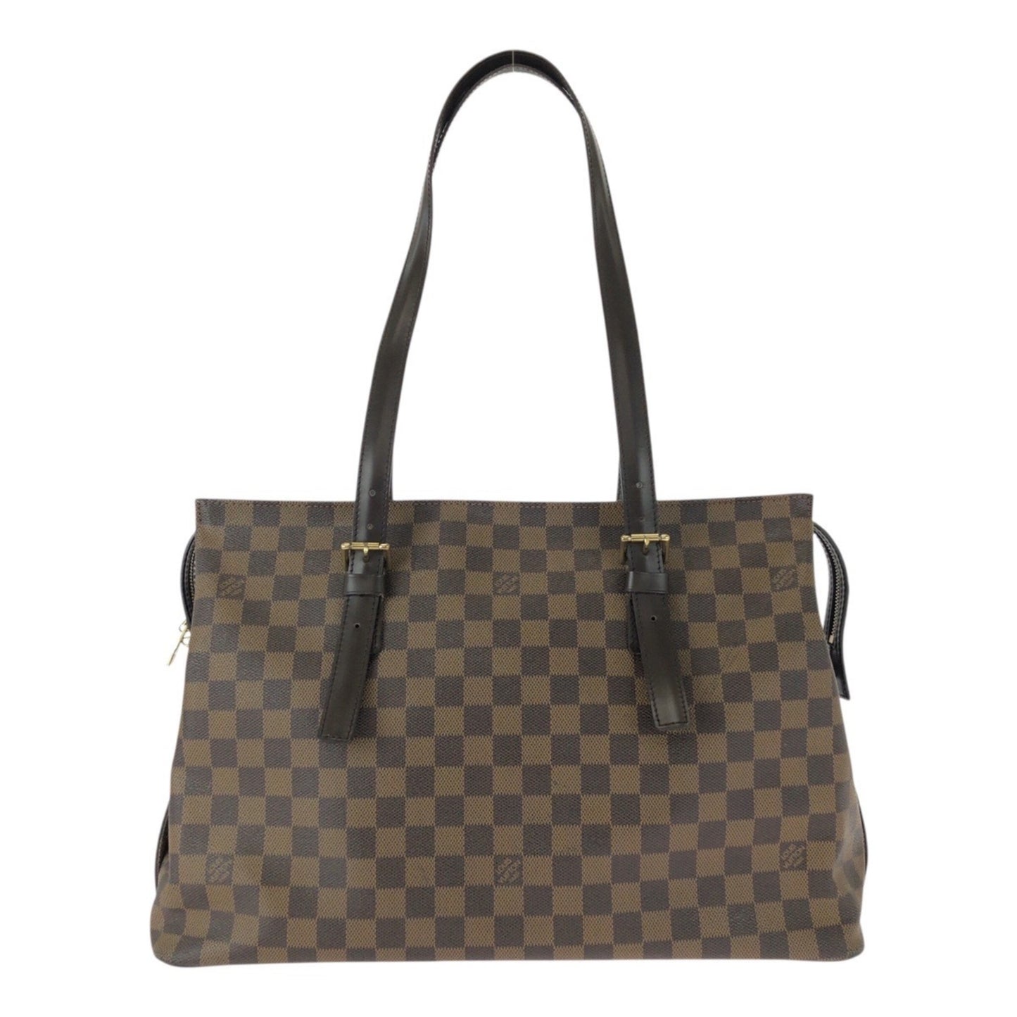 Louis Vuitton Damier Ebene Chelsea Tote Bag In Brown With Gold Hardware
