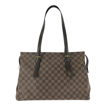 Louis Vuitton Damier Ebene Chelsea Tote Bag In Brown With Gold Hardware