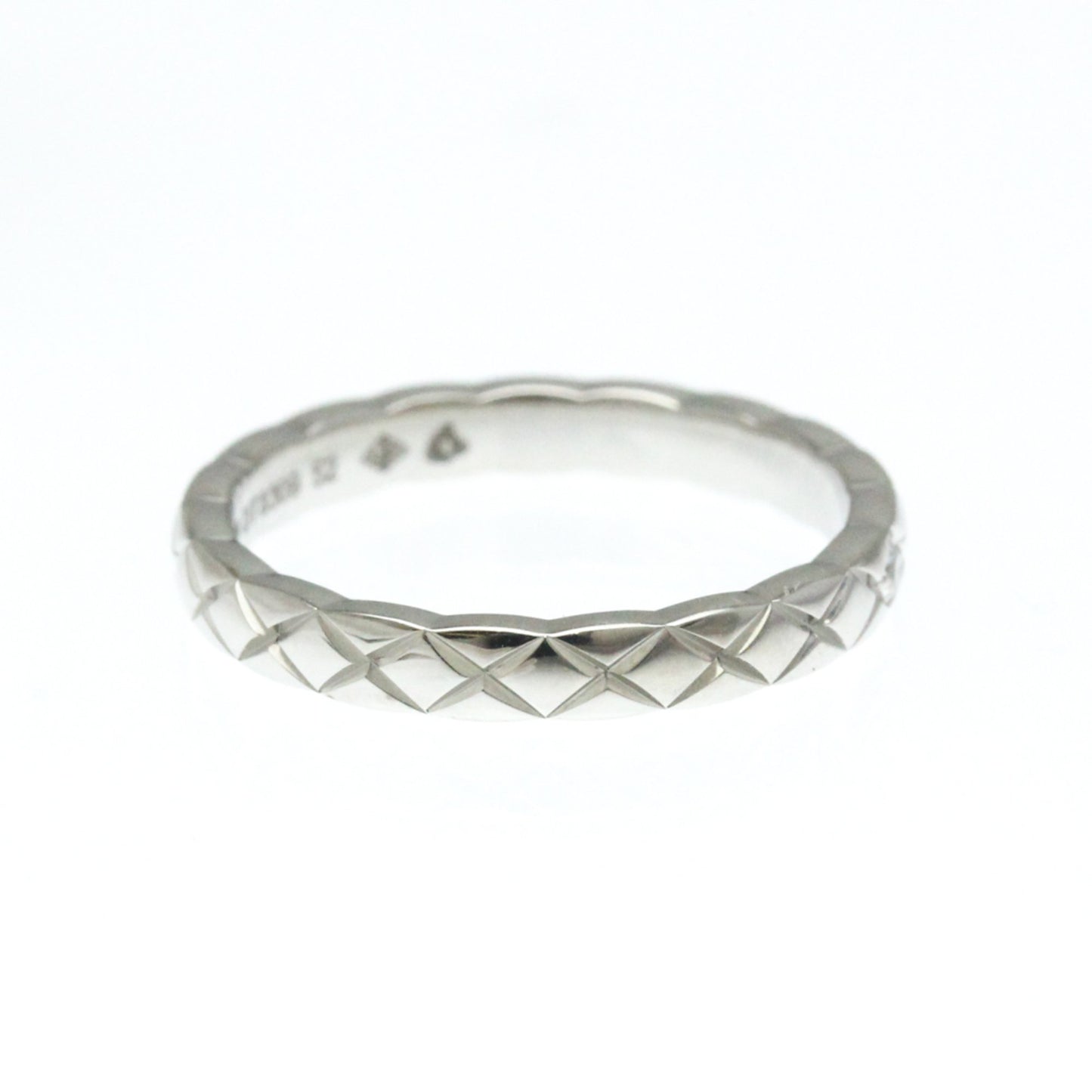 Chanel Coco Crush Ring Mini Model 1P Diamond Platinum Fashion Diamond Band Ring Silver