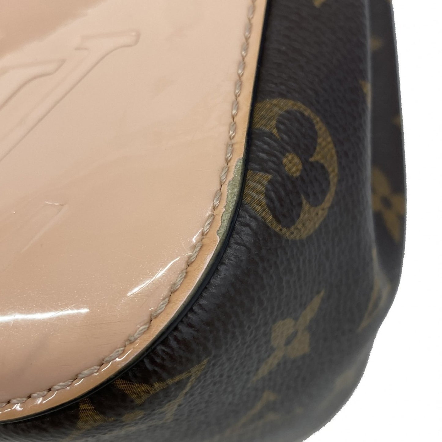 Louis Vuitton Monogram Vernis Cherrywood Pm Handbag M53355 Brown Rose Ballerine 2-Way Bag