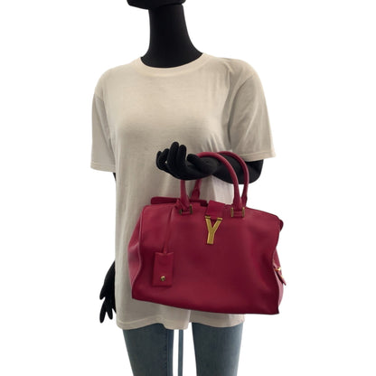 Yves Saint Laurent Saint Laurent Paris Saint Laurent Paris Petit Cabas Y-Line Fuchsia Pink Gold