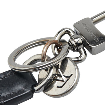 Louis Vuitton Monogram Eclipse Porte-Cls Dragonne Keychain Key Ring M61950 Black Leather