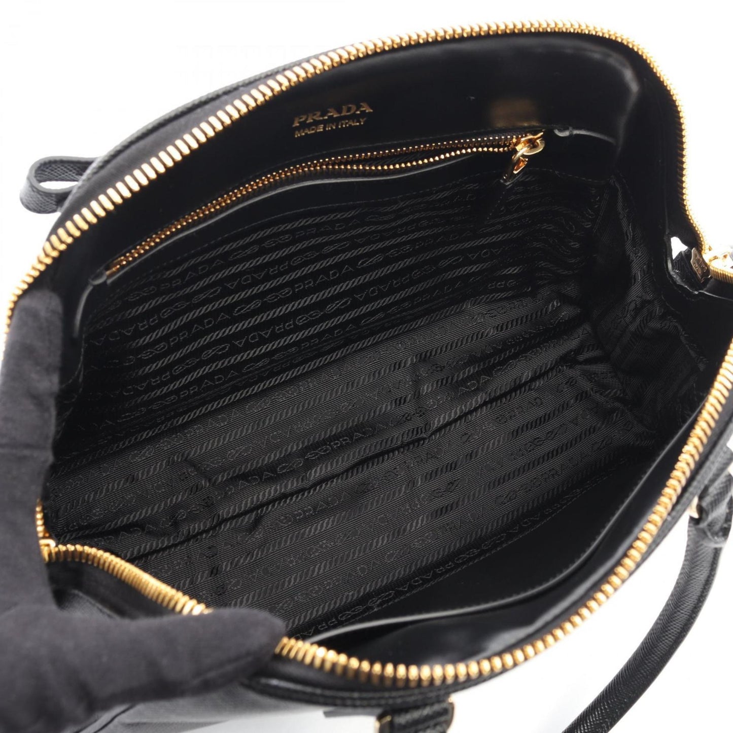 Metal Prada Handbag Saffiano