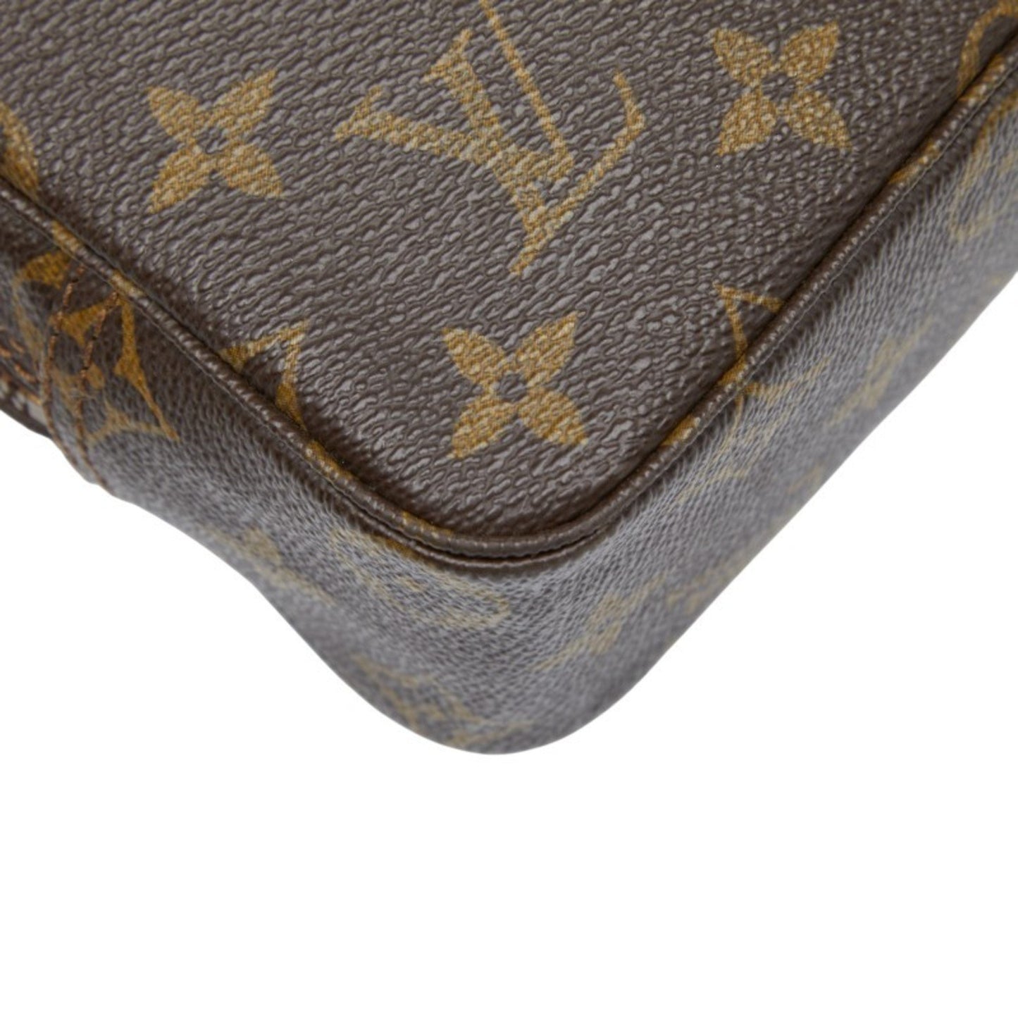 Louis Vuitton Monogram Truss Toilette 23 Second Bag/Clutch Bag M47524 Brown Leather