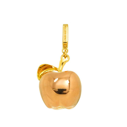 Louis Vuitton Apple Motif Pendant Top In 18K Pg/Yg Pink/Yellow Gold 750 Charm