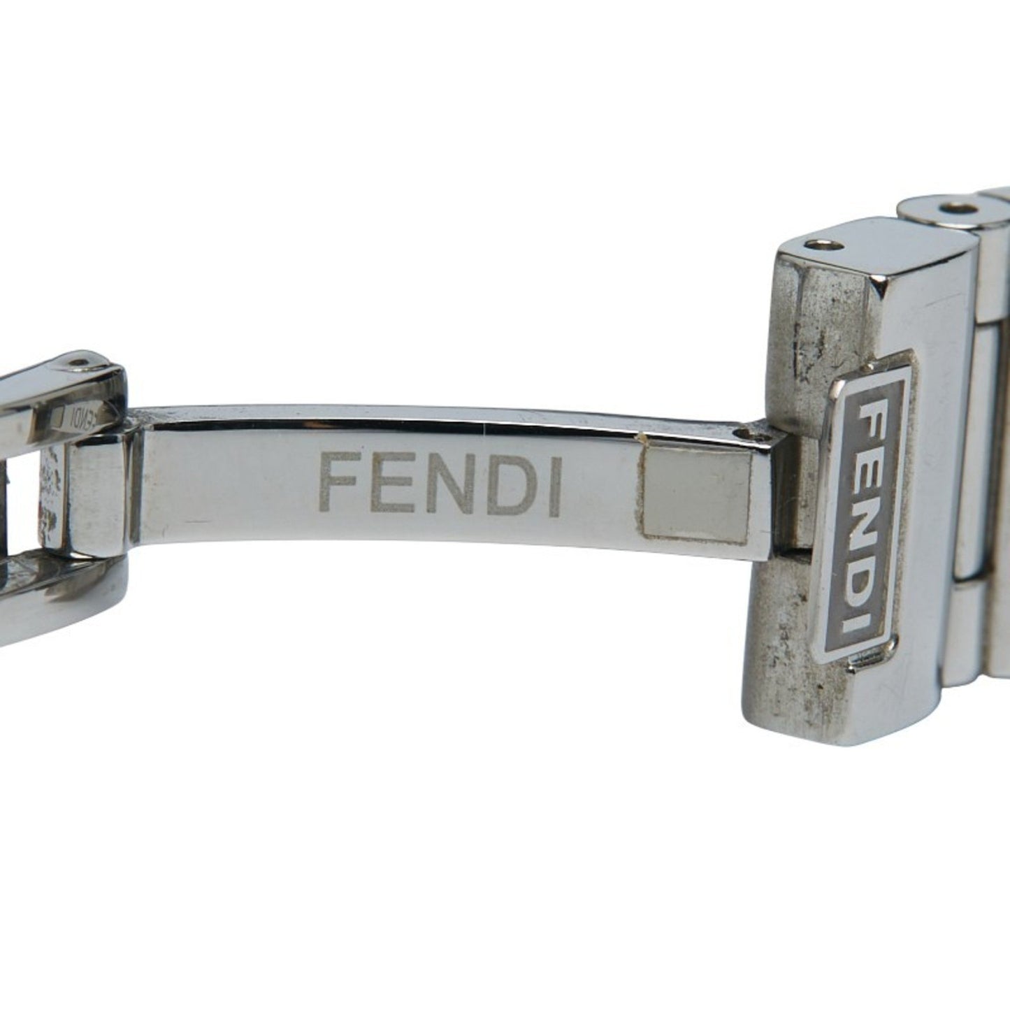 Fendi Quadromini Watch 60500L Quartz Purple Dial Stainless Steel