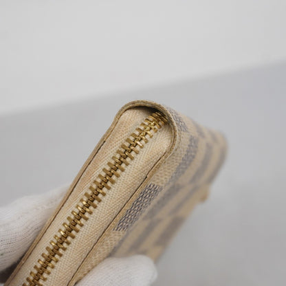 Louis Vuitton Damier Azur Zippy Coin Purse N63069 White