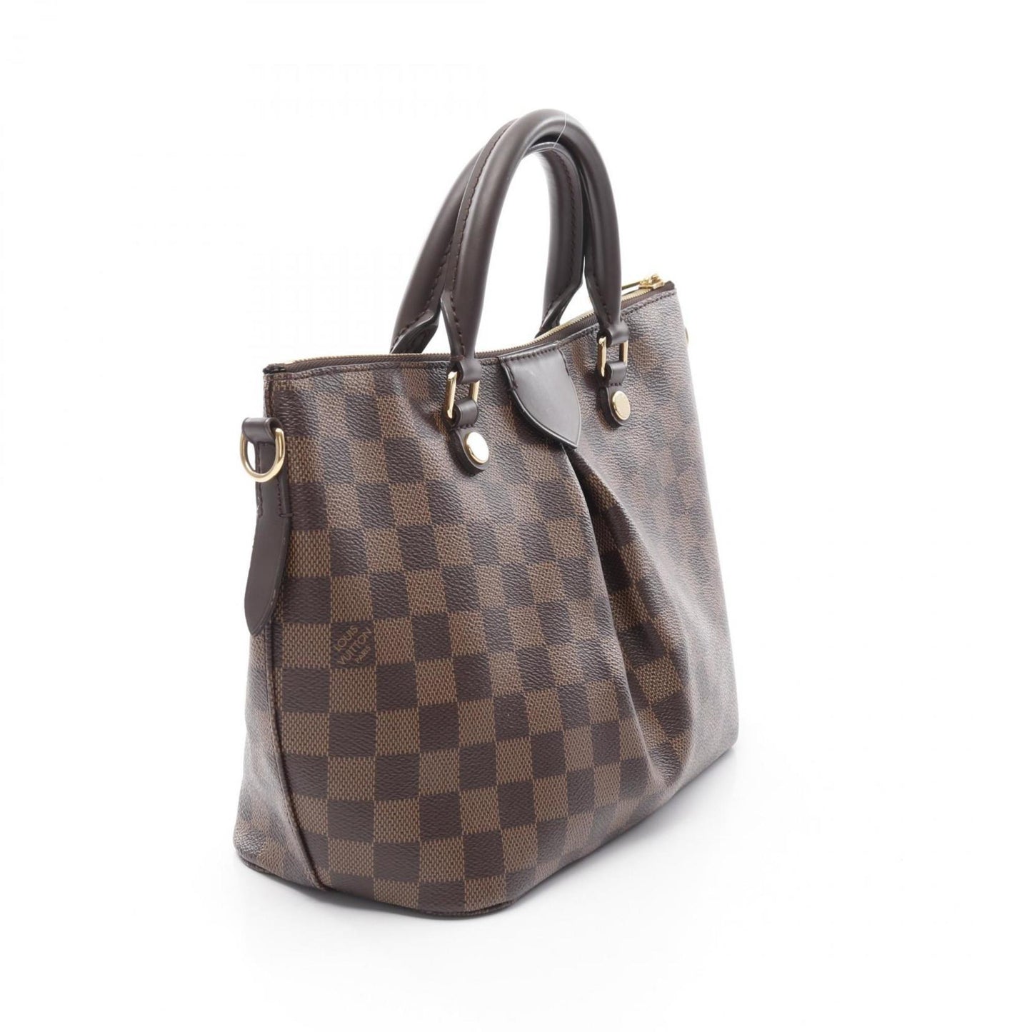 Louis Vuitton Siena Pm Damier Ebene Handbag Coated Canvas Leather