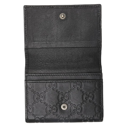Gucci Guccissima Business Card Holder/Card Case 120965 Black Leather