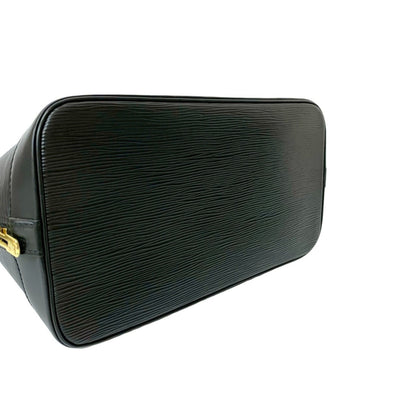 Louis Vuitton Alma Epi Leather Handbag Mini Boston Bag Noir 94578