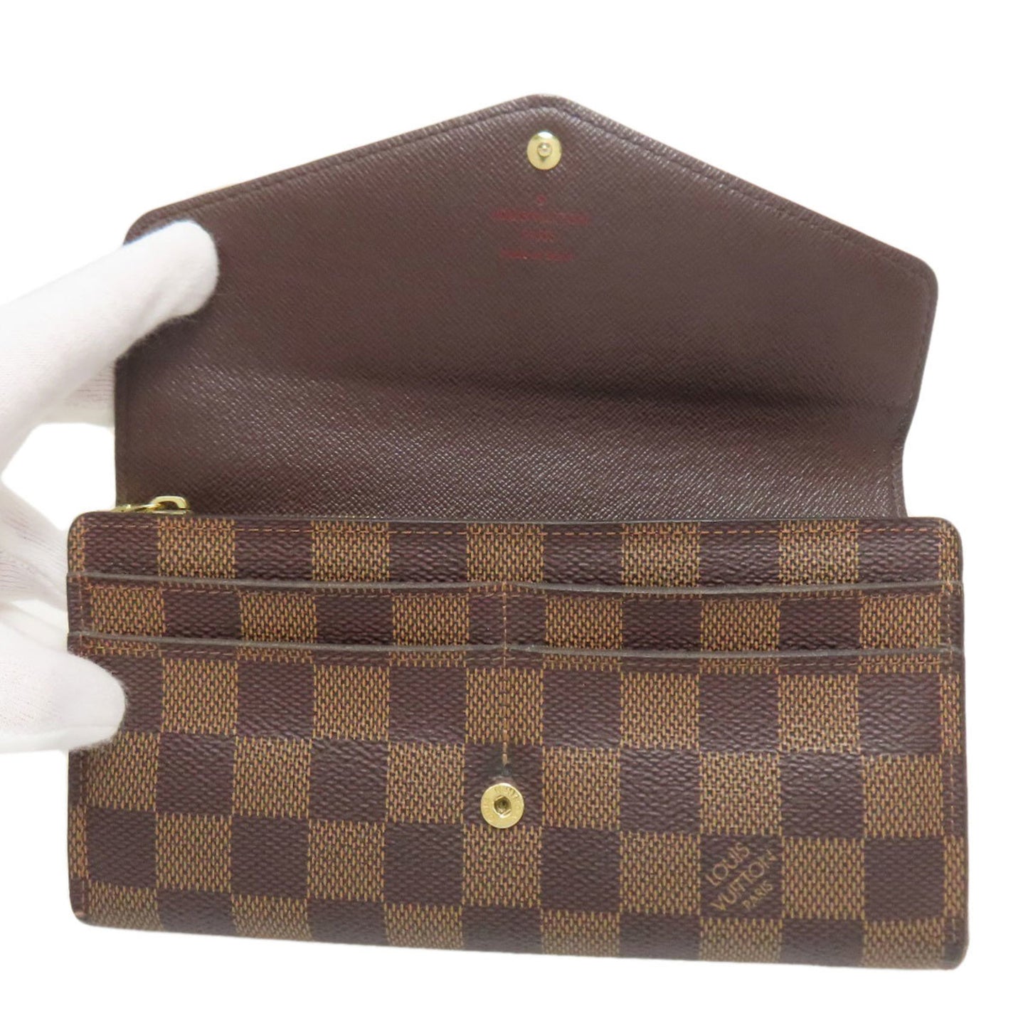 Louis Vuitton N63209 Portefeuille Sarah Long Wallet In Damier Canvas