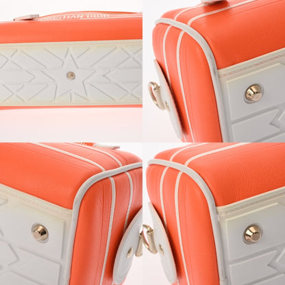Christian Dior Vibe Small Bowling Bag In Orange/White
