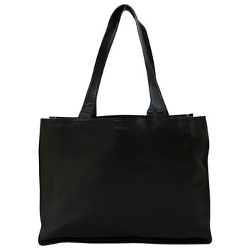 Chanel Deka Coco Mark Matte Caviar Leather Tote Bag/Semi Shoulder Bag Black 31287