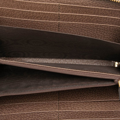 Gucci Gg Supreme Offdia Long Wallet With Round Zipper
