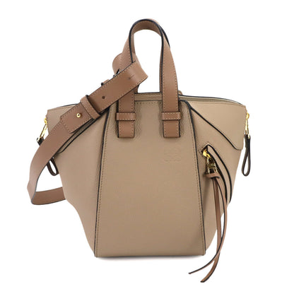 Loewe Hammock Compact 2-Way Hand/Shoulder Bag In Beige Leather