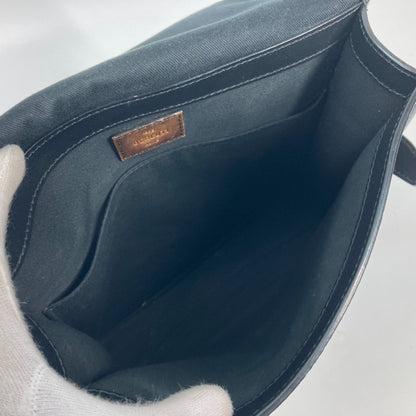 Berlutti Crossbody Flap Messenger Shoulder Bag Blackbased Gray Based