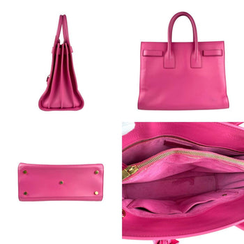 Saint Laurent Sac De Jour Handbag/Shoulder Bag In Pink Gold Leather