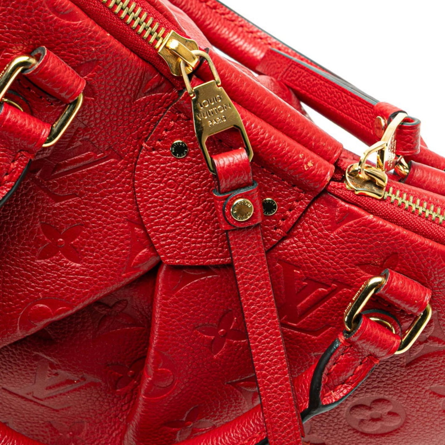Louis Vuitton Monogram Empreinte Mazarine Pm Handbag/Shoulder Bag 2-Way M50638 Cerise Red Calfskin