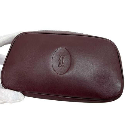 Cartier Mini Pouch Ec-24379 Bordeaux Must Leather
