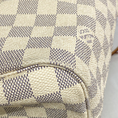 Louis Vuitton Damier Azur Neverfull Mm Tote Bag N41361 White