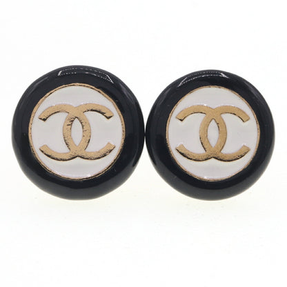 Chanel Earrings Coco Mark Circle Bicolor Abc997 Black White B24P 2024 Model Round