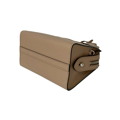 Prada Kristen Triangle Logo Hardware Saffiano Leather 2-Way Handbag/Shoulder Bag Beige 45339