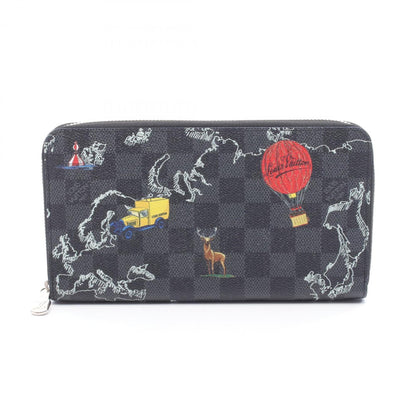 Louis Vuitton Zippy Organizer Nm Damier Graphite Round Wallet For Men