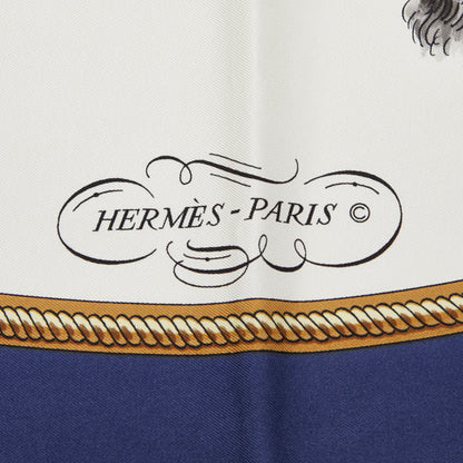 Hermes Herms Carr 90 Reprise Horse Riding Scene Scarf