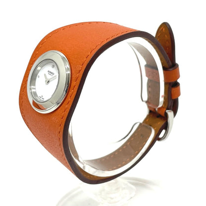 Hermes Fg2.110 Faubourg Manchette Quartz Watch With Stainless Steel/Leather Strap