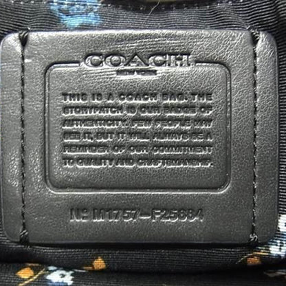 Coach Tote Bag F25884 Blue Navy Denim X Leather