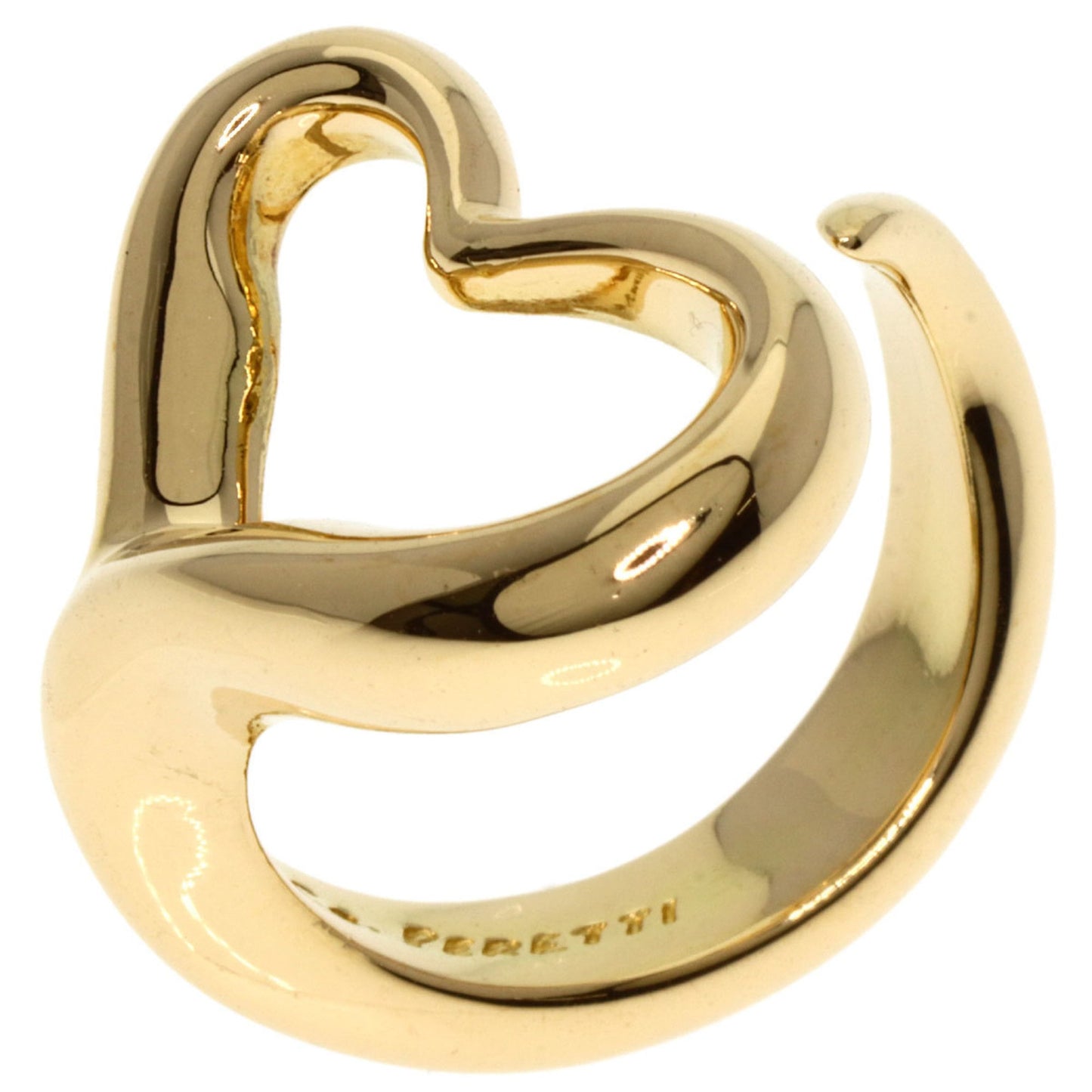 Tiffany Open Heart Ring In 18K Yellow Gold