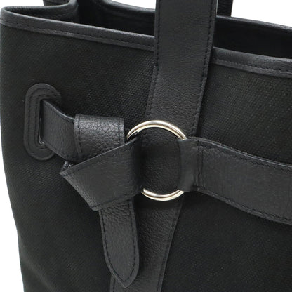 Hermes Hermes Petite Ceinture Mm Tote Bag Handbag Canvas Leather Black ?J Stamp