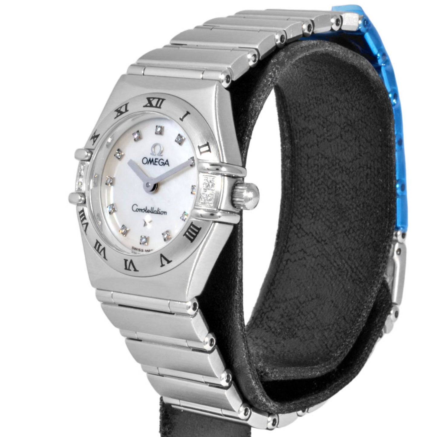 Omega Constellation Watch Quartz White Shell Dial