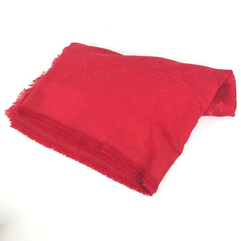 Louis Vuitton Louis Vuitton Monogram Stole Scarf Fringe Shawl Wool Silk