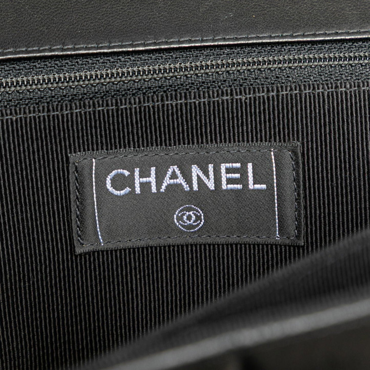 Chanel 2.55 Chocobar Chain Shoulder Bag In Black Lambskin