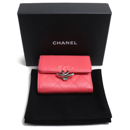 Chanel Matelasse Small Flap Wallet Trifold Pink