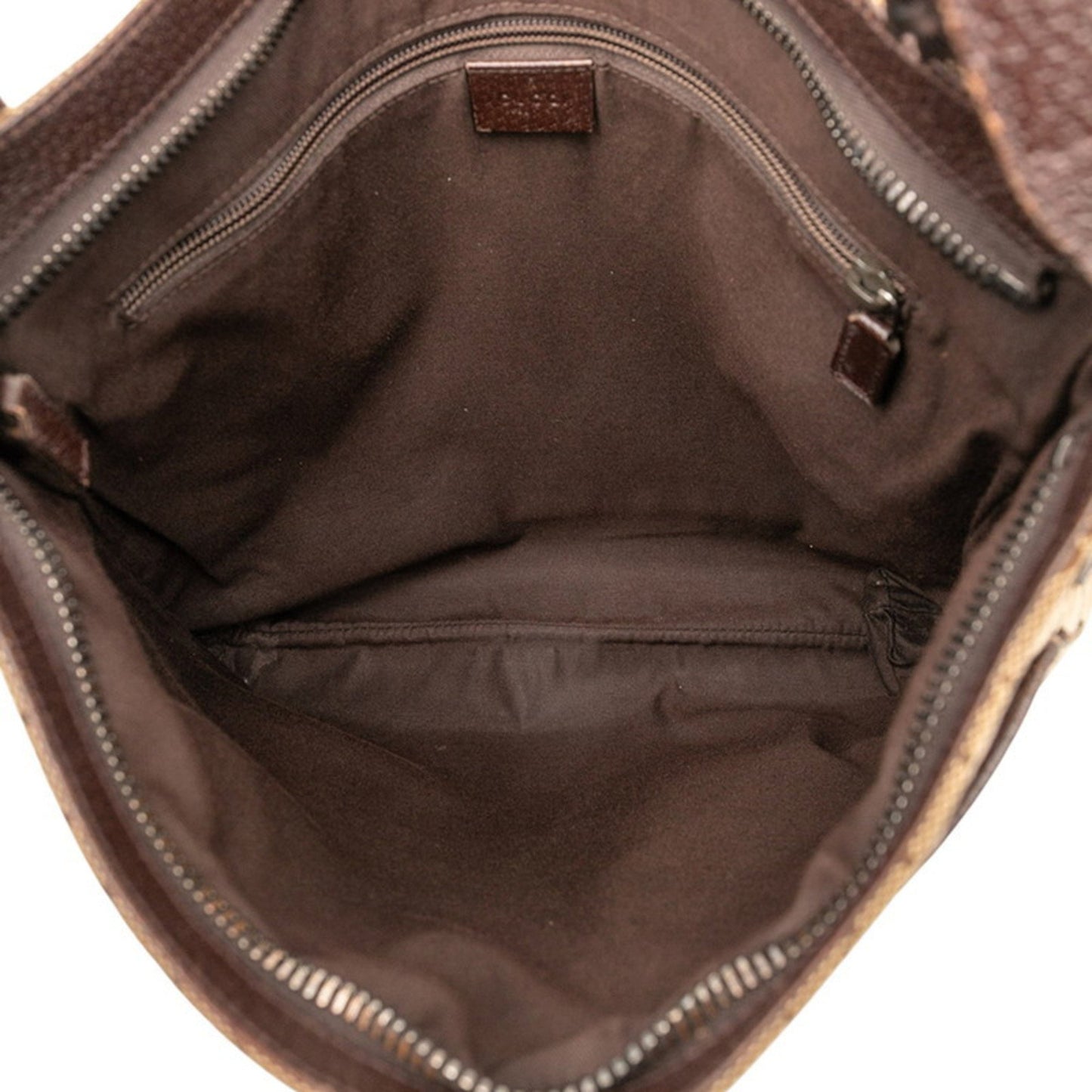 Gucci Gg Canvas Crossbody Shoulder Bag 122791 Beige Brown Leather