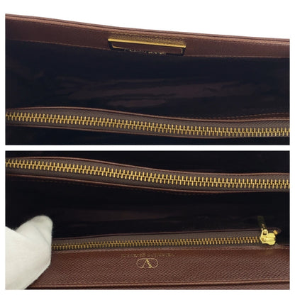 Valentino Garavani Vintage Kelly Style Tassel Brown Gold Hardware Leather Handbag