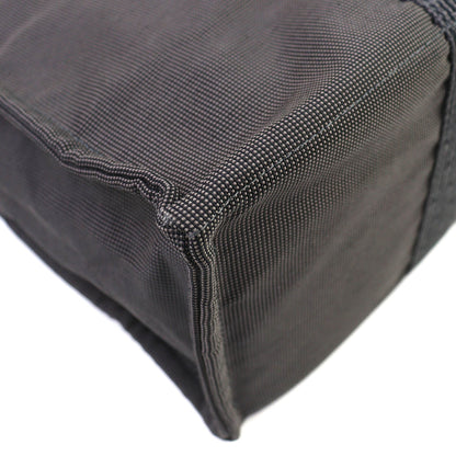 Hermes Air Line Gm Serie Button Canvas Large Tote Bag/Boston Bag Gray Made In France